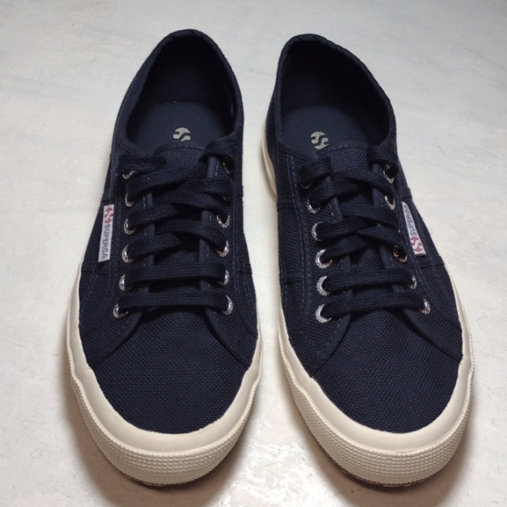 Superga men shoes navy blue men size 8